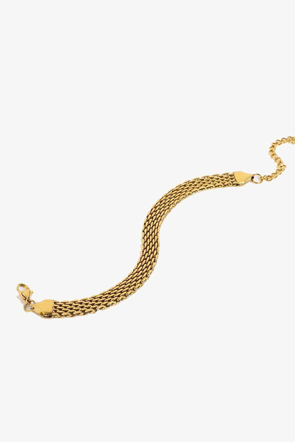 Allie 18K Gold-Plated Wide Chain Bracelet