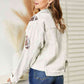 All In Football Patch Sequin Raw Hem Shacket