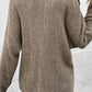 Heathered Horizontal-Ribbing Pullover Sweater