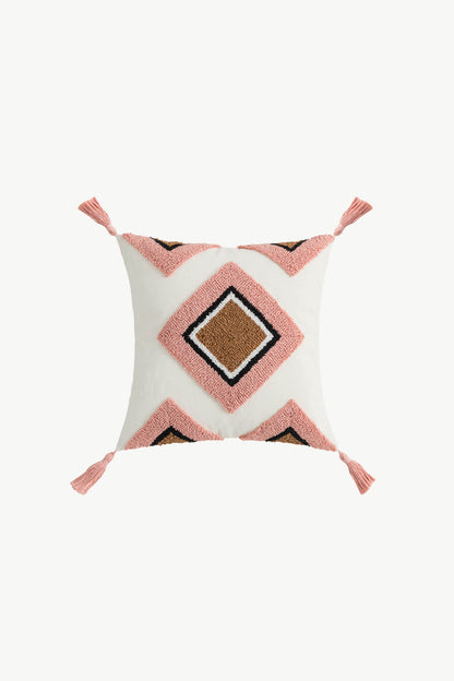 Geometric Graphic Tassel Decorative Throw Pillow Case