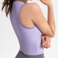 Ribbed Crisscross Round Neck Cropped Sports Tank