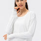 Breathable Round Neck Dropped Shoulder Top