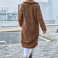 Sherpa Lapel Collar Duster Coat