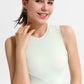 Ribbed Crisscross Round Neck Cropped Sports Tank