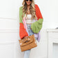 Tracy Color Block Cardigan Sweater