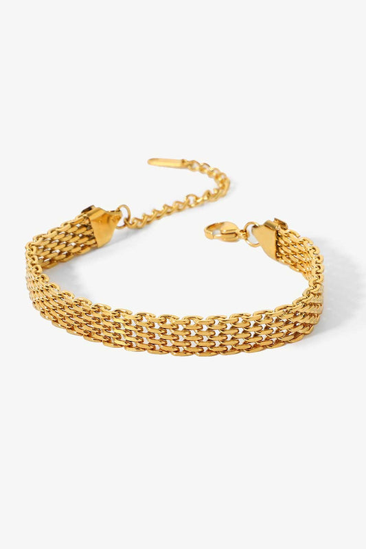Allie 18K Gold-Plated Wide Chain Bracelet