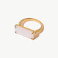 18K Gold-Plated Natural Stone Ring