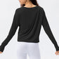 Breathable Round Neck Dropped Shoulder Top