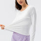 Breathable Round Neck Dropped Shoulder Top