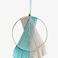 Contrast Fringe Round Macrame Wall Hanging