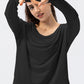 Breathable Round Neck Dropped Shoulder Top