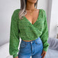 Heather Ribbed Crop Sweater