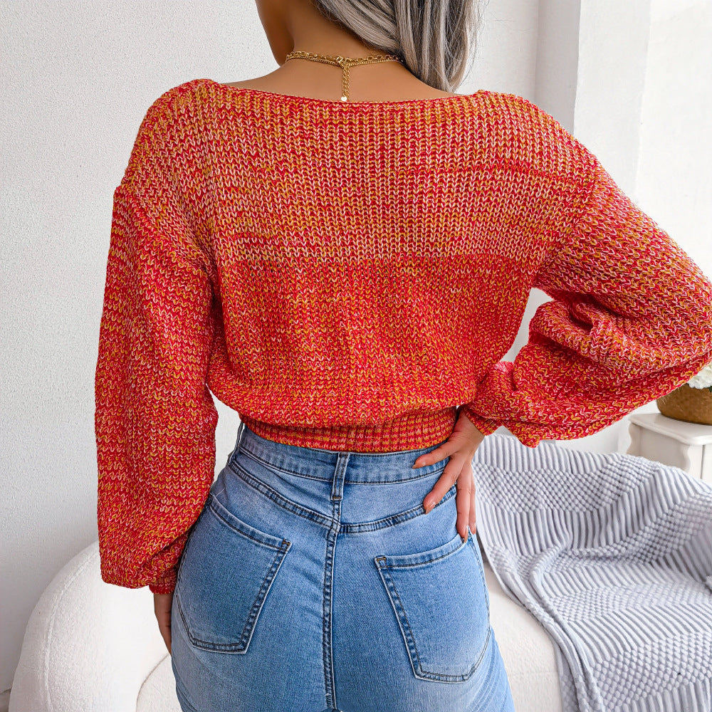 Heather Ribbed Crop Sweater – The last pg